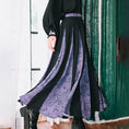 Load image into Gallery viewer, [Kokaisha --- Bamboo Series] ★China style skirt★ Switchable bottoms, bamboo pattern, slimming, easy to match, black, purple
