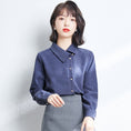 Load image into Gallery viewer, [AISHUMA Series]★Shirt★ Tops Ladies Corduroy Temperament Enhancement Spring Autumn Blue Blue
