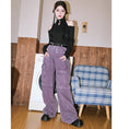 Load image into Gallery viewer, [Kokaisha --- Purple light radio series]★Casual pants★Bottoms Pants Easy to match Original Purple
