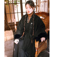 Load image into Gallery viewer, [Ancient Monster House -- Smoke Tank Series] ★China style coat★ Thick and warm winter clothing cloak loose black black
