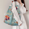 Load image into Gallery viewer, [ANDCICI Series]★China style bag★ Floral pattern, human pattern print, retro, commuting, office, large capacity, casual, green, green
