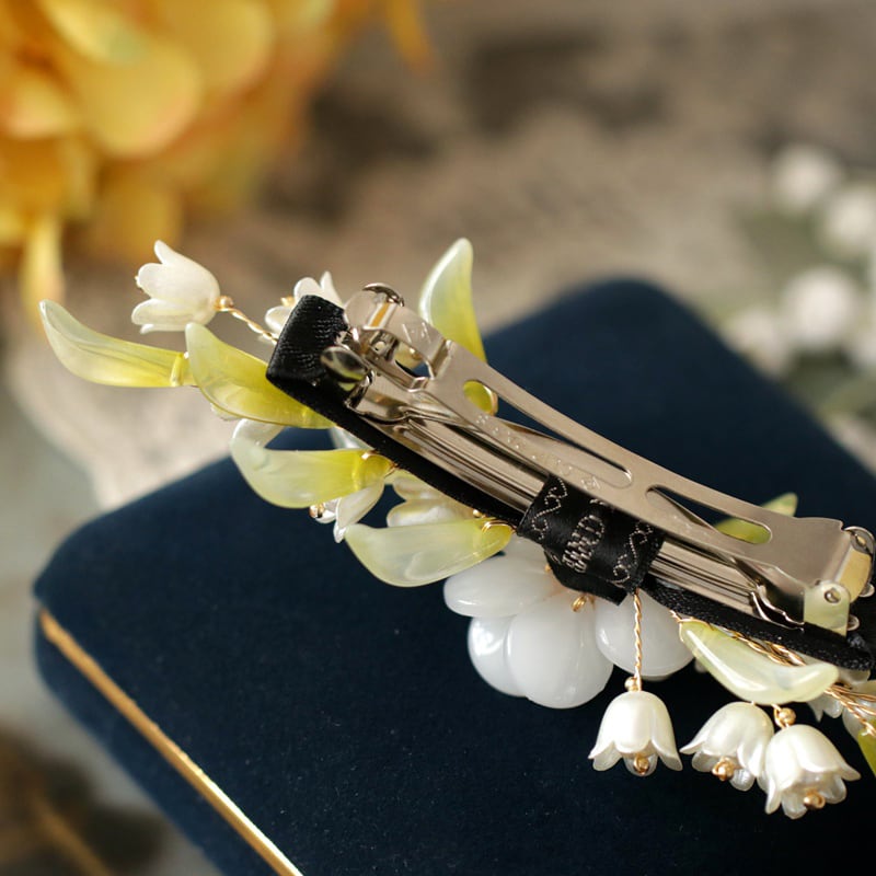 [Ma series] ★China style hair ornament★ Barrette hairpin 1 piece Ladies accessories Lily of the Valley Lily of the valley Flower Improves temperament