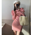 Load image into Gallery viewer, [SHIJI series]★Knit dress★ 4color Christmas cute New Year date wine red beige black pink
