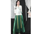 Load image into Gallery viewer, [Chinese Prince Series] ★Chinese style setup★ Tops + Skirt Cute 2-piece set Green Green Retro
