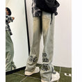 Load image into Gallery viewer, [QISHE Series] ★Denim Pants★ Bottoms Pants Unisex Men's Alphabet Slimming Fashion
