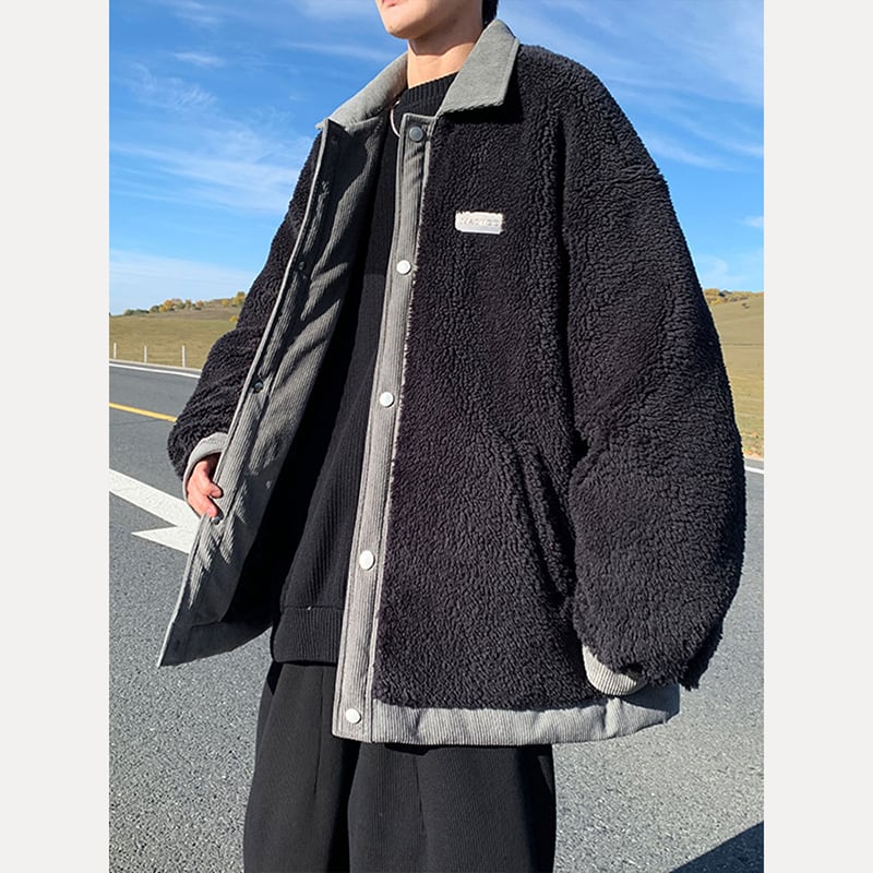 [DUFENG Series] ★Cotton Coat★ 2color Outerwear Winter Coat Unisex Men's Fashion Color Scheme White Black