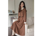 Load image into Gallery viewer, [Encounter series] ★Dress★ 2color with belt corduroy temperament improvement date easy to match
