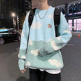 Load image into Gallery viewer, [Tokimi Series] ★Sweater★ 2color Knit Tops Unisex Men's Cloud Cow Blue Blue Color Scheme Cute
