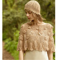 Load image into Gallery viewer, [Flower Series]★Hat★ 4color Cap Knitting Ladies Fashion Beige Light Brown White Black
