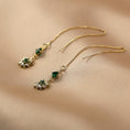 Load image into Gallery viewer, [HUAJI Series] ★Earrings★ Pair Earrings Women's Accessories Green Long Length Accessories Party
