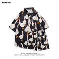 Load image into Gallery viewer, [BOYUE Series]★Setup★ Shirt + Shorts 3color Simple Unisex Men's Large Size Cool Animal Pattern Duck Aloha
