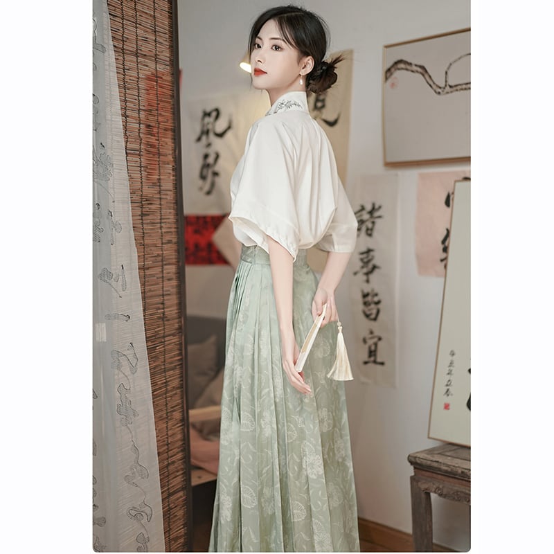 [EQINGDIAO Series]★China style skirt★Bottoms Window skirt Chinese elements Chinese clothing skirt Green Green Easy to match