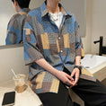 Load image into Gallery viewer, [TIAOTA Series]★Shirt★ Tops Unisex Men's Summer Clothes Easy to Match Plaid Summer Clothes Hawaii Aloha Shirt
