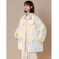 Load image into Gallery viewer, [Fujiiman Series] ★Jacket★ Outerwear stadium jacket unisex men's POLO neck tie-dye cute
