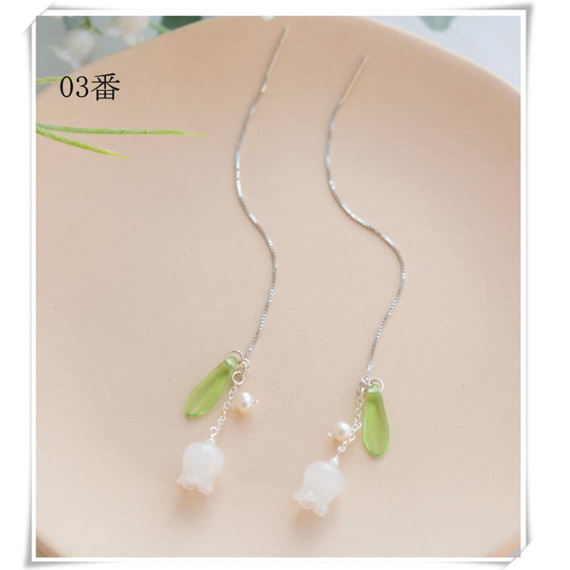 [CAICAI Series] ★China earrings★ 3 types available for coming-of-age ceremonies, Chinese clothes, Han clothes, accessories, elegant