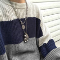 Load image into Gallery viewer, [Demon King Series]★Sweater★ Tops Color scheme Loose Fashion Retro ML XL Gray Unisex
