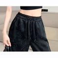 Load image into Gallery viewer, [Women's University 18 Series]★China style trousers★Bottoms, casual pants, black, slimming, easy to match
