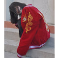 Load image into Gallery viewer, [Forever series]★China style outerwear★2color Black or red Dragon embroidered Dragon Dragon crest Stadium jacket Jacket Sukajan
