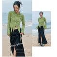 Load image into Gallery viewer, [Daiseiryusu Series] ★China style shirt★ 2color tops irregular wear thin white green white green
