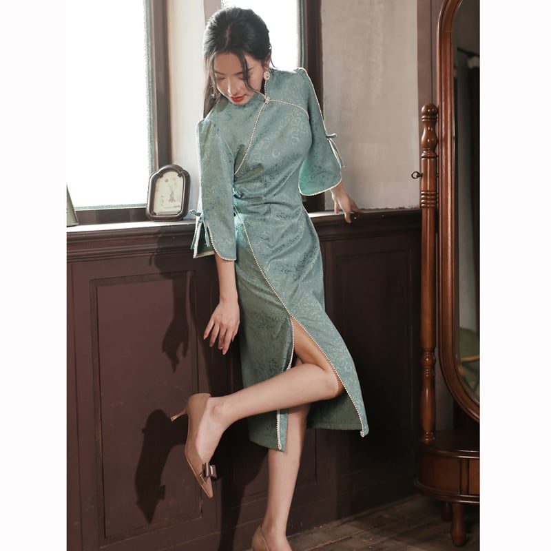 [RUYUN Series]★Cheongsam dress★ Chinese-style dress for slimming parties, weddings, photo shoots ML XL 2XL 3XL