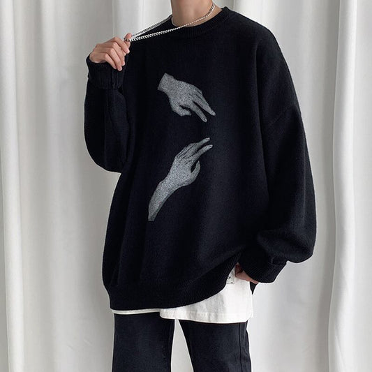 [YOULIN Series]★Sweater★ 4color Tops Casual Unisex Men's Black Gray White Green