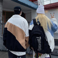 Load image into Gallery viewer, [Style Series] ★Outer★ 2color jacket unisex men's color scheme black blue sports style
