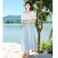 Load image into Gallery viewer, [Shirasu Series] ★Skirt★ Bottoms 2color Elastic Waist Plain Ladies Date Improves Temperament Easy to Match Simple Blue Pink
