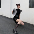 Load image into Gallery viewer, [Miyakoya Series] ★China-style dress★ Improved cheongsam dress, short length, sexy, slimming, black, black
