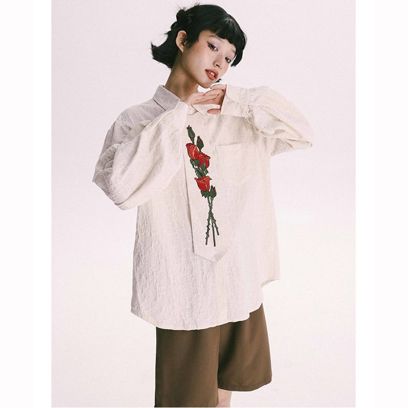 [Yangji Great Dream Series] ★China style shirt★ Tops Embroidery Rose Retro SM Original design available