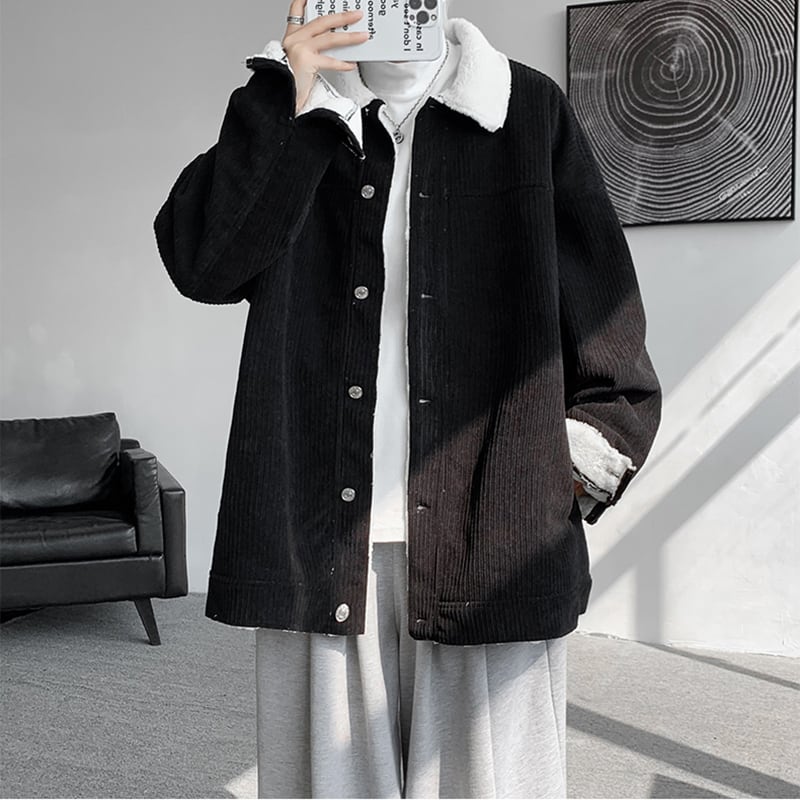 [Emeisa Series] ★Fleece-lined outerwear★ 4color outerwear winter coat unisex men's large size corduroy