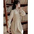 Load image into Gallery viewer, [Big orange series]★China style dress★ 3color fake layered beige blue red SML XL
