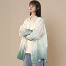 [GEBOXUAN Series]★Shirt★ 3color long sleeve tops long sleeve shirt unisex men's print gradation