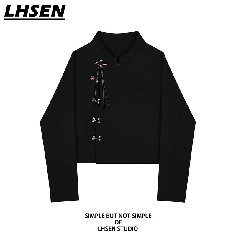 [LHSEN series] ★Chinese-style tops★ Chinese-style outerwear, short length, mini length, stylish, slimming