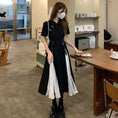 Load image into Gallery viewer, [Mikiko Series]★Chinese style dress★ Color scheme: Chinese buttons, black, black, Chinese clothes, everyday wear, short sleeves, SML
