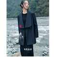 Load image into Gallery viewer, [Big Blue Dragon Series] ★China style coat★ Loose outerwear, embroidered, retro, easy to match, black, black
