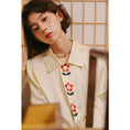 Load image into Gallery viewer, [Yangji Dream Series]★Shirt★ Tops Embroidery Original Retro Temperament Enhancement Long Sleeve Shirt Floral Pattern SM
