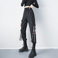 Load image into Gallery viewer, [AZE Series] ★Casual Pants★ Bottoms Black, Autumn clothes, easy to match, slimming, unique, fringe, cool
