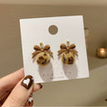 Load image into Gallery viewer, [QCW Leeds] ★Earrings★ Earrings, decorations, accessories, ribbon, pill, cute pair, leopard print, unique, easy to match
