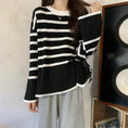 Load image into Gallery viewer, [Insufficient Moe Series] ★Tops★ 4color Flare Sleeve Women's Stylish Horizontal Striped Pattern Easy to Match
