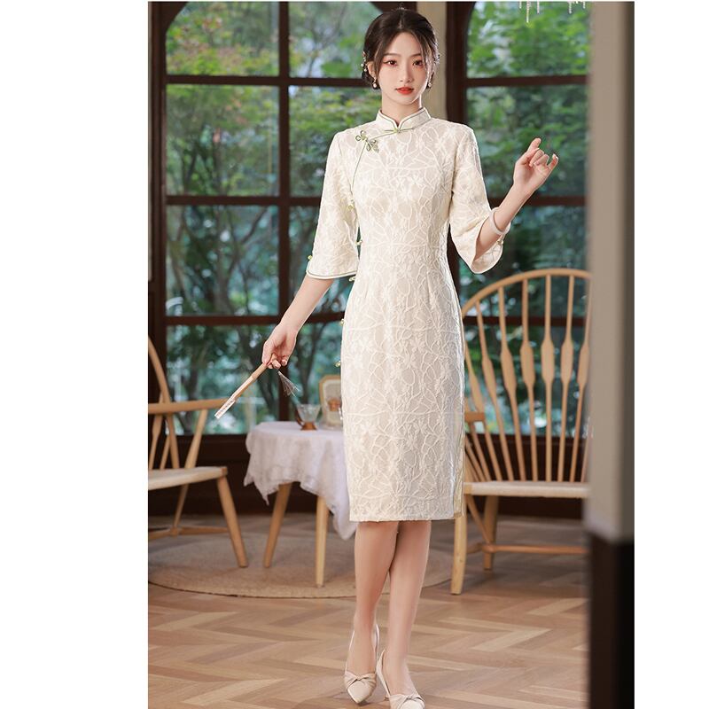 [RUYUN Series]★China Dress★ 2color Chinese Style Dress Party Wedding Green White