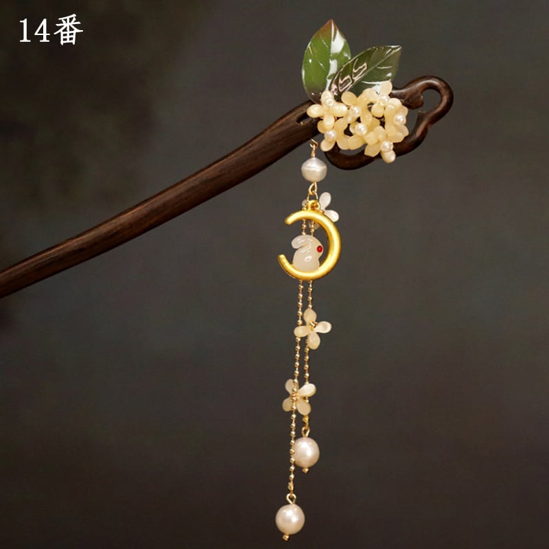 [Ma series]★China style hair ornament★1 hairpin 12 types ladies accessories fringe rabbit present birthday