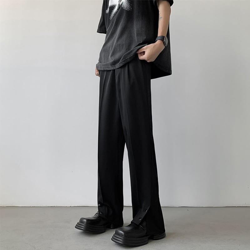 [YOULIN Series]★Pants★ Casual pants, unisex, men's, cool, black, black design, easy to match