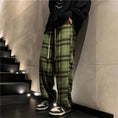 Load image into Gallery viewer, [JIARONG Series] ★Casual Pants★ 3color Bottoms Trousers Unisex Men's Plaid Pattern Large Size Black Green
