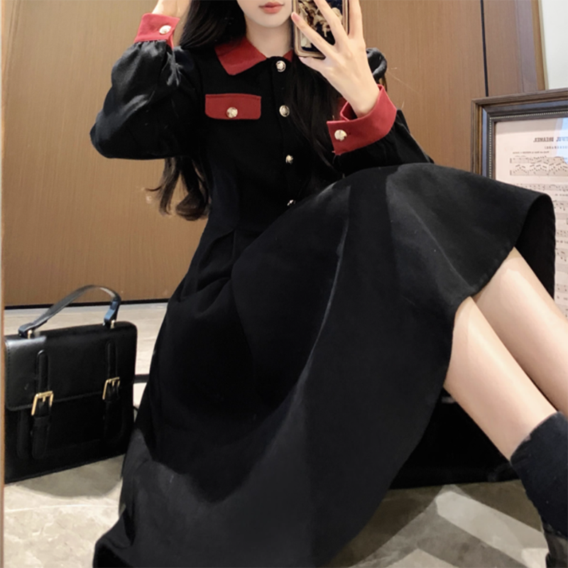 [Dong Xiaojie Series] ★Dress★ Color scheme: Large size, cute, black, long length