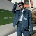 Load image into Gallery viewer, [Image Series]★Setup★ Jacket + Trousers 2-piece set Unisex Men's Denim Spring Clothes Stylish
