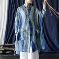 Load image into Gallery viewer, [LIANSHANG Series] ★Chinese style tops★ Shirt, long shirt, blue, loose, slimming, Chinese clothes
