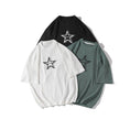 Load image into Gallery viewer, [BIGEMAN Series]★T-shirt★ Tops 3color Unisex Men's Large Size Simple Short Sleeve Star
