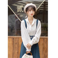 Load image into Gallery viewer, [Ike Summer --- Seitan Series] ★China Style Shirt★ 2color Chinese Clothes Improved Han Clothing Chinese Elements Cute Han Clothing Shirt Apricot White
