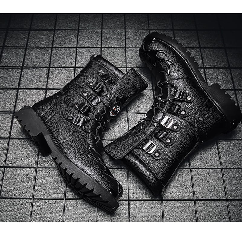 [Shiodong Series] ★Boots★ Martin Shoes Fashion Men's Size 39-46 Thick Black Easy to match