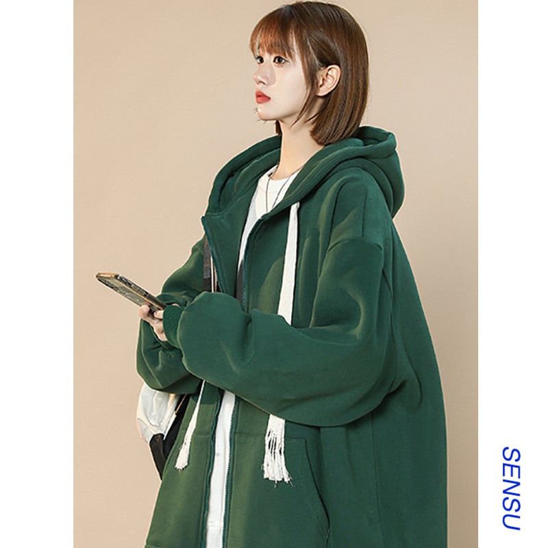 [SENSU series]★Jacket★ 5color outerwear unisex men's casual green black blue gray coffee color